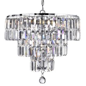 Empire Ø50 Cromo cristal De Searchlight - La sofisticada combinación de forma, material y luz convierte a esta lámpara colgante en la opción ideal para quienes valoran la funcionalidad y la delicadeza en su diseño de interiores.