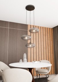 Coco Ø53 Color humo De Emibig Lighting - Perfecto para salas de estar y comedores: Coco agrega un acento elegante a cualquier estilo de dise&ntilde;o de interiores.