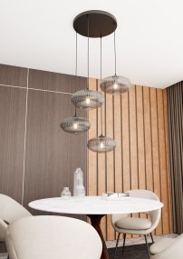 Coco Ø70 Color humo De Emibig Lighting - Perfecto para salas de estar y comedores: Coco agrega un acento elegante a cualquier estilo de dise&ntilde;o de interiores.