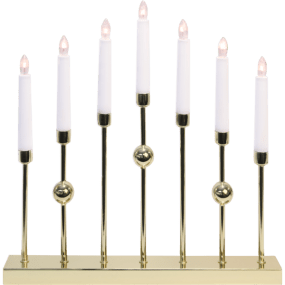 Gustavo Latón De Star Trading - Elegante candelabro de metal con aspecto de lat&oacute;n.