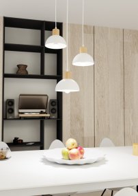 Seco Ø30 Blanco Lámpas de techo De Emibig Lighting - La l&aacute;mpara de techo Seco captura la esencia del estilo escandinavo, donde la forma simple se combina con elementos naturales.