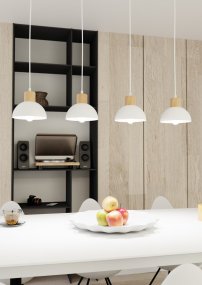 Seco 90cm Blanco Lámpas de techo De Emibig Lighting - La lámpara de techo Seco captura la esencia del estilo escandinavo, donde la forma simple se combina con elementos naturales.