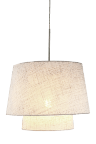 Doble Ø48 Beige De Aneta Lighting - La tela de color claro le confiere a la lámpara un ambiente cálido y acogedor, mientras que su forma sencilla permite que se integre a la perfección en diversos estilos de decoración.