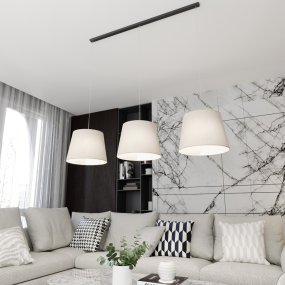 Epoca 116cm Beige Lámpas de techo De Emibig Lighting - Las pantallas de tela difunden suavemente la luz y crean un ambiente c&aacute;lido y acogedor, perfecto para la sala de estar, la mesa del comedor o la cocina.
