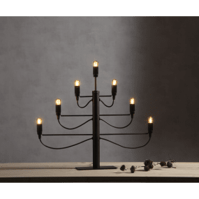 Milano Negro De Star Trading - Incluye un cable negro de 1,8 m, interruptor y enchufe.