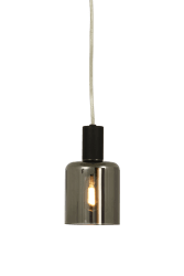 Cylinder Ø9 Negro lámpara de ventana De Aneta Lighting - El cable tiene 4 metros de largo y dispone de un interruptor de corriente media y un enchufe.