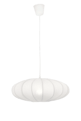 Mamsell Ø45 Blanco Lámpas de techo De Aneta Lighting - La lámpara de techo Mamsell está recubierta de un tejido elástico finamente plisado que proporciona una luz agradable y ligeramente tenue.