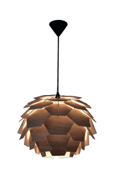 Carpatica Ø40 Mancha marrón Lámpas de techo De Aneta Lighting - El dosel del techo está hecho de plástico blanco para suspensión con gancho y está equipado con una tira de sujeción.