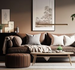 Linea 100cm Marrón Lámpas de techo De Aneta Lighting - Se adapta perfectamente a una mesa de comedor larga o a una mesa de cocina.