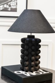 Bubbles 38cm Negro base de lámpara De Hallbergs - Viene con cable, interruptor de encendido y enchufe.
