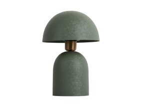 Boaz Mini 30cm Verde De Leitmotiv - La lámpara de mesa metálica Boaz destaca por su diseño moderno y elegante, con una silueta moderna en forma de seta.
