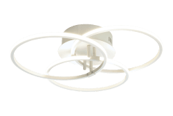 Ringo 45cm Blanco plafón De Aneta Lighting - Lámpara de suspensión con gancho y caja de techo metálica de color blanco.