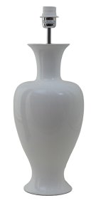 Mindy 50cm Vit base de lámpara De Hallbergs - Denna eleganta lampfot i keramik har en mjuk, klassisk form och blank vit finish som ger ett varmt och stilrent uttryck.