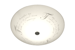 Skrift Ø42 Blanco plafón De Aneta Lighting - Skrift es una lámpara de techo clásica fabricada en cristal blanco.