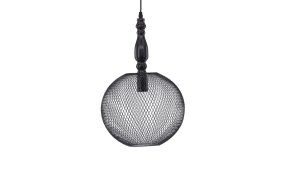Valence Ø30 Negro Lámpas de techo De Venture Design - Cuenta con una estructura decorativa de acero y una pantalla redonda con un patr&oacute;n de malla que suaviza la luz.