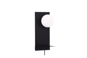 Troyes 45cm Negro lámpara de pared De Venture Design - Col&oacute;cala en la pared junto a la cama o en el pasillo para mayor iluminaci&oacute;n y decoraci&oacute;n.