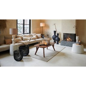 Ayla 60cm Blanco cremoso base de lámpara De Light & Living - 