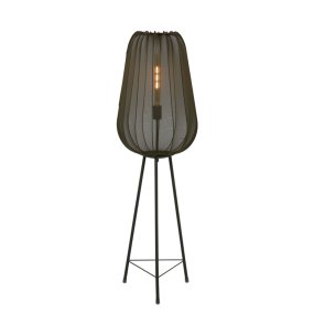 Plumeria Verde oscuro lámpara de pie De Light & Living - La pantalla de malla decorativa garantiza una hermosa distribución de la luz en toda la habitación cuando la lámpara está encendida.