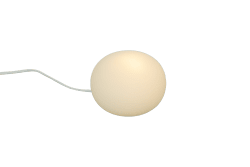 Globus 10cm Ópalo lámpara de mesa De Aneta Lighting - Lámpara de mesa globo realizada en cristal blanco opalino con fuente de luz en el interior de la esfera de cristal, que proporciona una luz decorativa y acogedora.