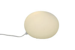 Globus 14cm Ópalo lámpara de mesa De Aneta Lighting - Lámpara de mesa globo realizada en cristal blanco opalino con fuente de luz en el interior de la esfera de cristal, que proporciona una luz decorativa y acogedora.