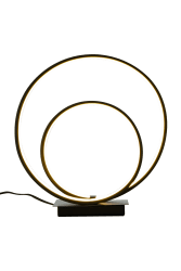 Loop 37cm Negro lámpara de mesa De Aneta Lighting - Ya sea colocado en la ventana, en la pared o en el pasillo, Loop se convierte en el centro de atenci&oacute;n del interior.