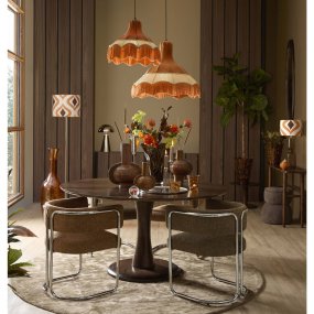 Surrina 50cm Níquel lámpara de mesa De Light & Living - 