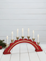 Celine ROJO De Markslöjd - El portavelas de Adviento rojo Celine es un portavelas abovedado elegante y cl&aacute;sico, perfecto para crear el ambiente navide&ntilde;o adecuado en tu hogar.