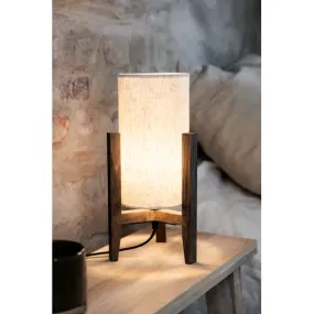 Eruca 34cm Beige lámpara de mesa De Markslöjd - Cable textil negro de 2 m de longitud con interruptor en el cable y toma de pared.