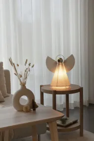 Ángel De Papel 36cm Blanco De Konstsmide - Elegante &aacute;ngel de papel con detalles plisados y cabeza dorada: una hermosa decoraci&oacute;n que encaja perfectamente en la ventana o en la mesa.