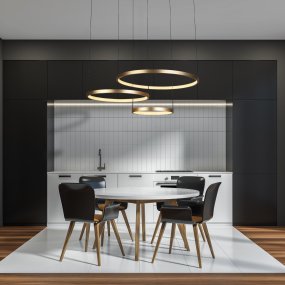 Grace 112cm Oro Lámpas de techo De Searchlight - Con una altura total de 137 cm y suspensión ajustable, encaja a la perfección sobre una mesa de comedor, así como en un pasillo o salón con techos altos.