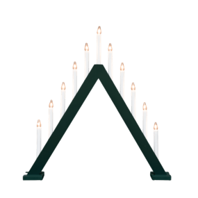 Nova 11 verde oscuro De Pixie Design - Nova es un cl&aacute;sico portavelas de madera para Adviento con once velas en un hermoso color verde oscuro, que evoca las celebraciones navide&ntilde;as tradicionales.