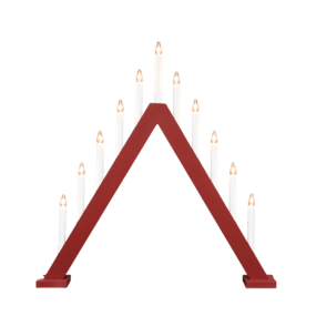 Nova 11 ROJO De Pixie Design - Nova es un cl&aacute;sico portavelas de madera con once velas en un hermoso tono rojo, que evoca las celebraciones navide&ntilde;as tradicionales.