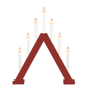 Nova 7 ROJO De Pixie Design - Nova es un cl&aacute;sico portavelas de madera con siete velas en un precioso tono rojo.