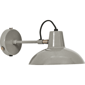 Desk Ø18 Gris lámpara de pared De House Doctor - Se suministra con cable de tela negro de 2,5 m de longitud, interruptor de encendido y enchufe.