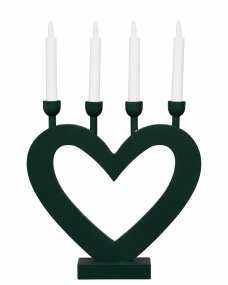 Corazón verde oscuro De Pixie Design - Su forma de coraz&oacute;n crea una silueta encantadora, convirti&eacute;ndolo en un bonito elemento decorativo, por ejemplo, en una ventana, sobre un escritorio o una mesita auxiliar.