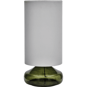 Matte 68cm Verde lámpara de mesa De House Doctor - Transforma tu hogar con esta elegante lámpara de mesa que combina una base de cristal verde con una pantalla de color crema claro.