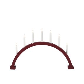 Arch 7 Lights Rojo oscuro mate De Konstsmide - Fabricado en madera y pintado en tono marr&oacute;n oscuro mate.