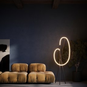 Crochet Negro De Maytoni - El brillo se puede ajustar fácilmente mediante el regulador de intensidad integrado en el interruptor de suelo: una combinación perfecta de forma, función y atmósfera.