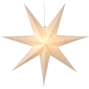 Sensy Ø100 Blanco De Star Trading - Estrella de papel estampada en dise&ntilde;o blanco.