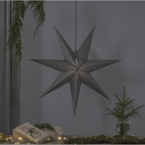 Ozen Ø100 Gris De Star Trading - Estrella de papel gris de 100 cm de di&aacute;metro.