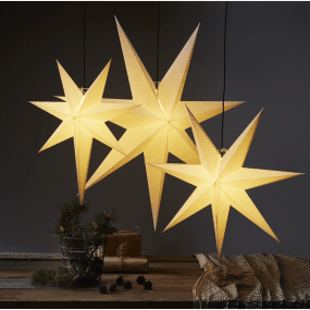 Frozen Ø100 Blanco De Star Trading - Estrella de papel blanca de 100 cm de di&aacute;metro.