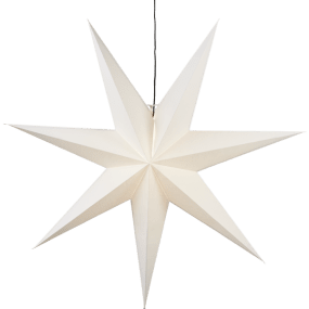 Frozen Ø100 Blanco De Star Trading - Estrella de papel blanca de 100 cm de di&aacute;metro.
