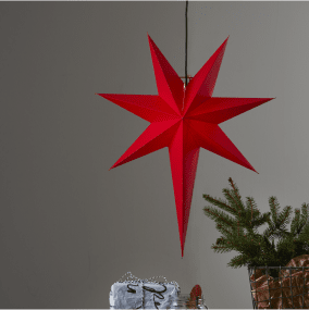 Rozen 65cm ROJO De Star Trading - Estrella de papel roja, 65 cm de alto.