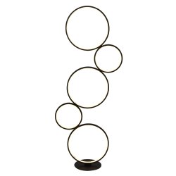 Cirque Negro lámpara de pie De Searchlight - La base de metal minimalista complementa la apariencia artística de la lámpara y la convierte en un acento perfecto en salas de estar, oficinas o espacios creativos.