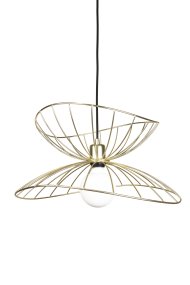 Ray Ø45 Latón cepillado Lámpas de techo De Globen Lighting - Las dos pantallas se pueden colocar de varias maneras: apiladas una sobre otra o montadas una dentro de la otra para crear una lámpara colgante más baja.