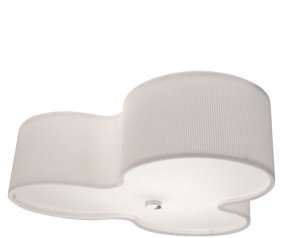 Kolme Ø70 Blanco plafón De CO Bankeryd - Fabricada en vinilo y textil, tiene una forma suave y ondulada que aporta un toque moderno a tu hogar.