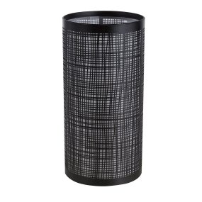 Linn 20cm Negro lámpara de mesa De Oriva - Esta elegante lámpara de mesa con su diseño cilíndrico y pantalla perforada agregará un toque moderno y sofisticado a su habitación.