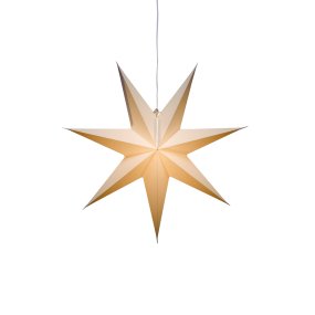 Estrella De Papel Ø60 Blanco De Konstsmide - Se suministra con cable blanco de 5 m, interruptor de alimentaci&oacute;n y enchufe.