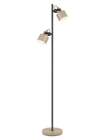 City 2 Beige/negro lámpara de pie De Aneta Lighting - La l&aacute;mpara de pie City impresiona por su dise&ntilde;o moderno y elegante, con una sofisticada combinaci&oacute;n de metal negro y beige.