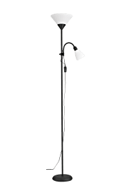 Vigo Negro lámpara de pie De Aneta Lighting - La l&aacute;mpara de pie Vigo combina las ventajas de una l&aacute;mpara de pie y una de mesa de forma pr&aacute;ctica y elegante.